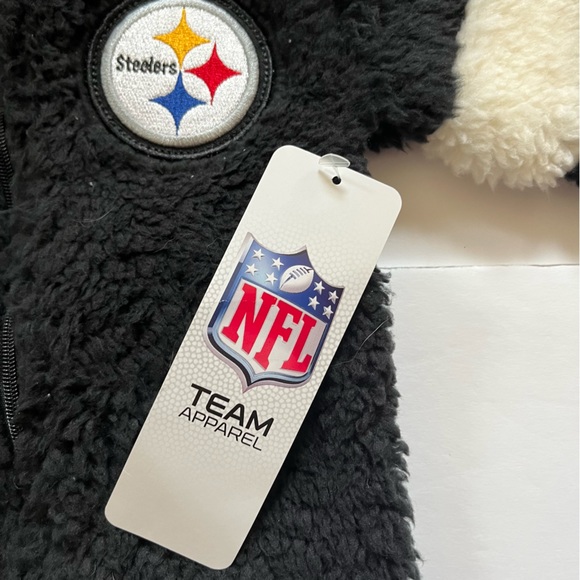 NWT Kids Steelers NFL Fleece Hooded Onesie - Picture 9 of 14